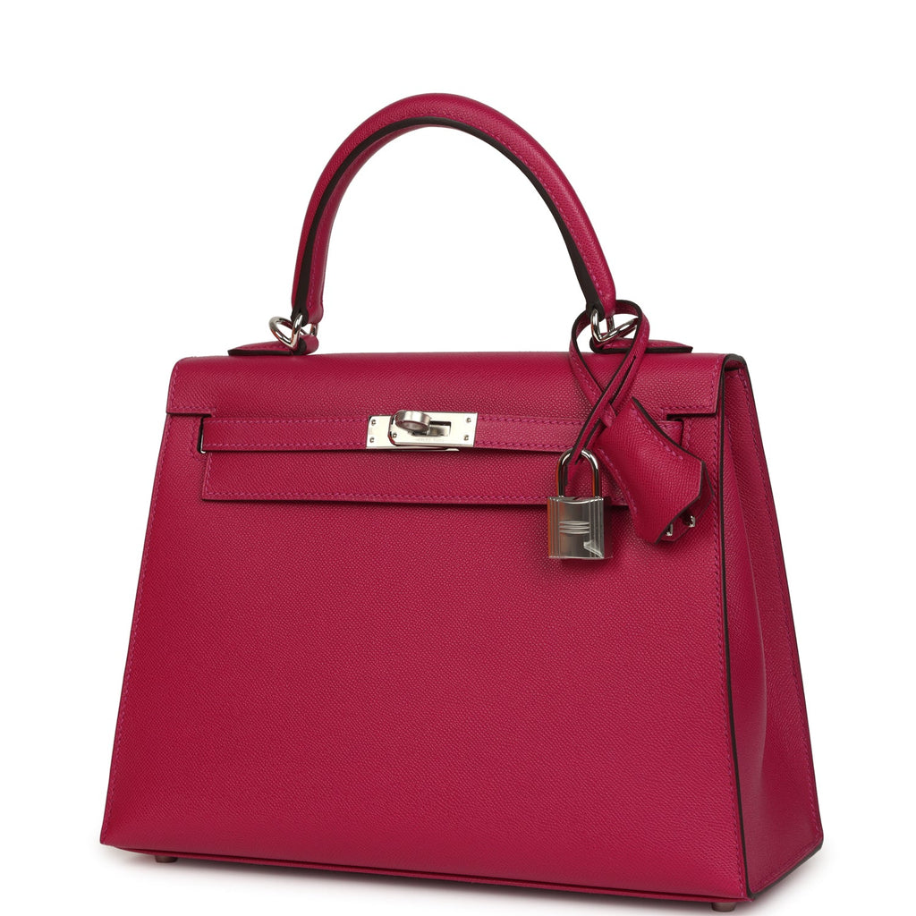 Hermes Kelly Sellier 25 Rose Poupre Madame Palladium Hardware