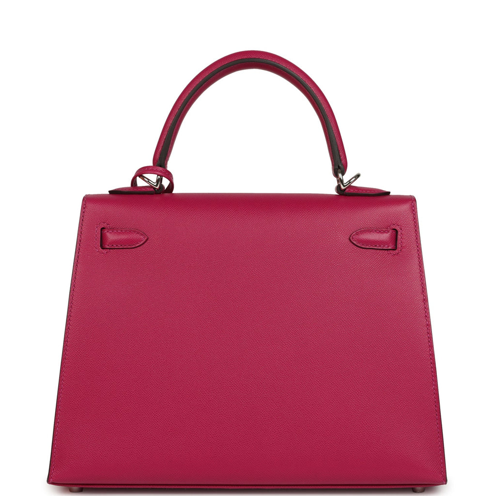 Hermes Kelly Sellier 25 Rose Poupre Madame Palladium Hardware