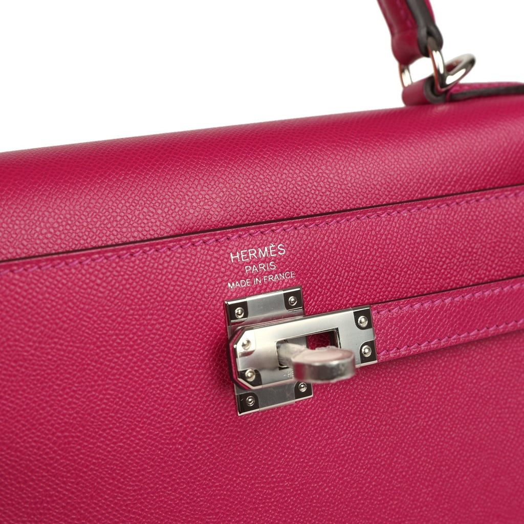 Hermes Kelly Sellier 25 Rose Poupre Madame Palladium Hardware