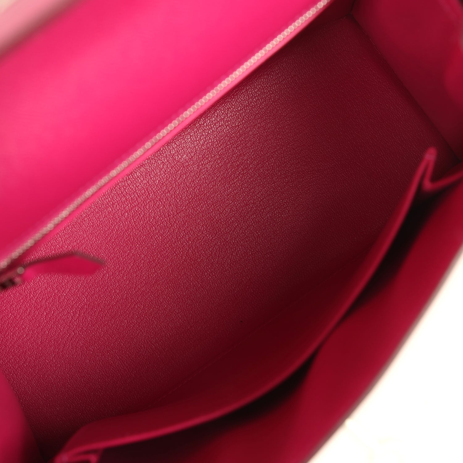 Hermes Kelly Sellier 25 Rose Poupre Madame Palladium Hardware