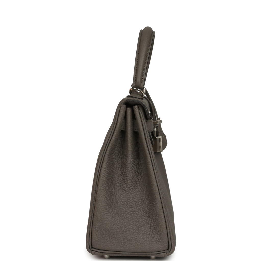 Hermes Kelly Retourne 25 Etain Togo Palladium Hardware