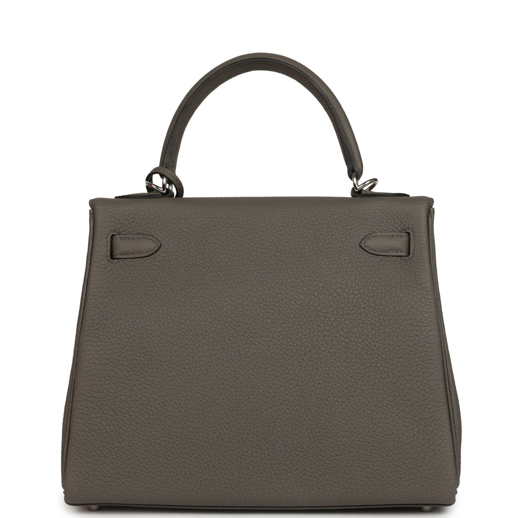 Hermes Kelly Retourne 25 Etain Togo Palladium Hardware