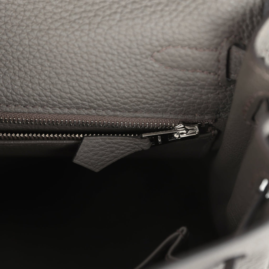 Hermes Kelly Retourne 25 Etain Togo Palladium Hardware