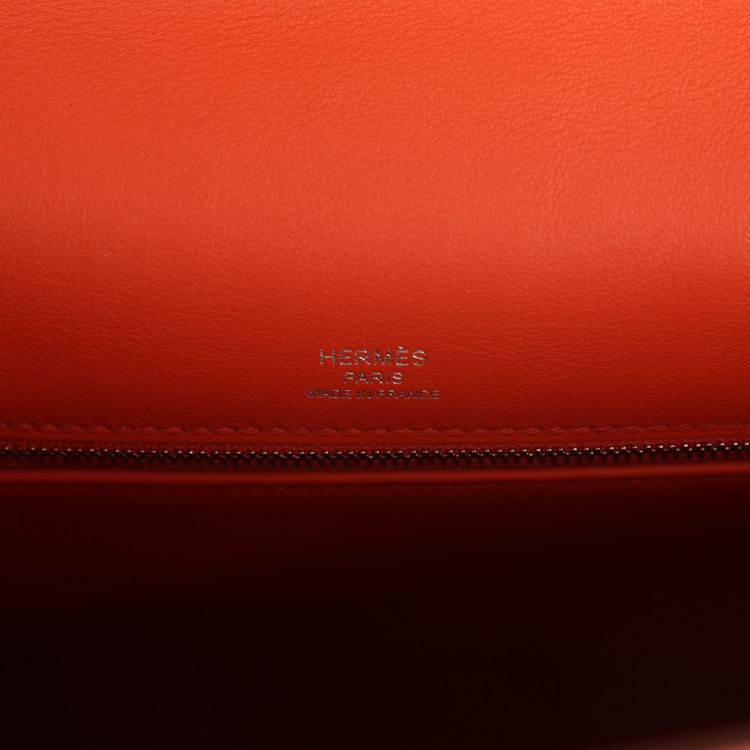 Pre-owned Hermes Quadrille Kelly Sellier 28 Brique Toile and Terre Battue Swift Palladium Hardware