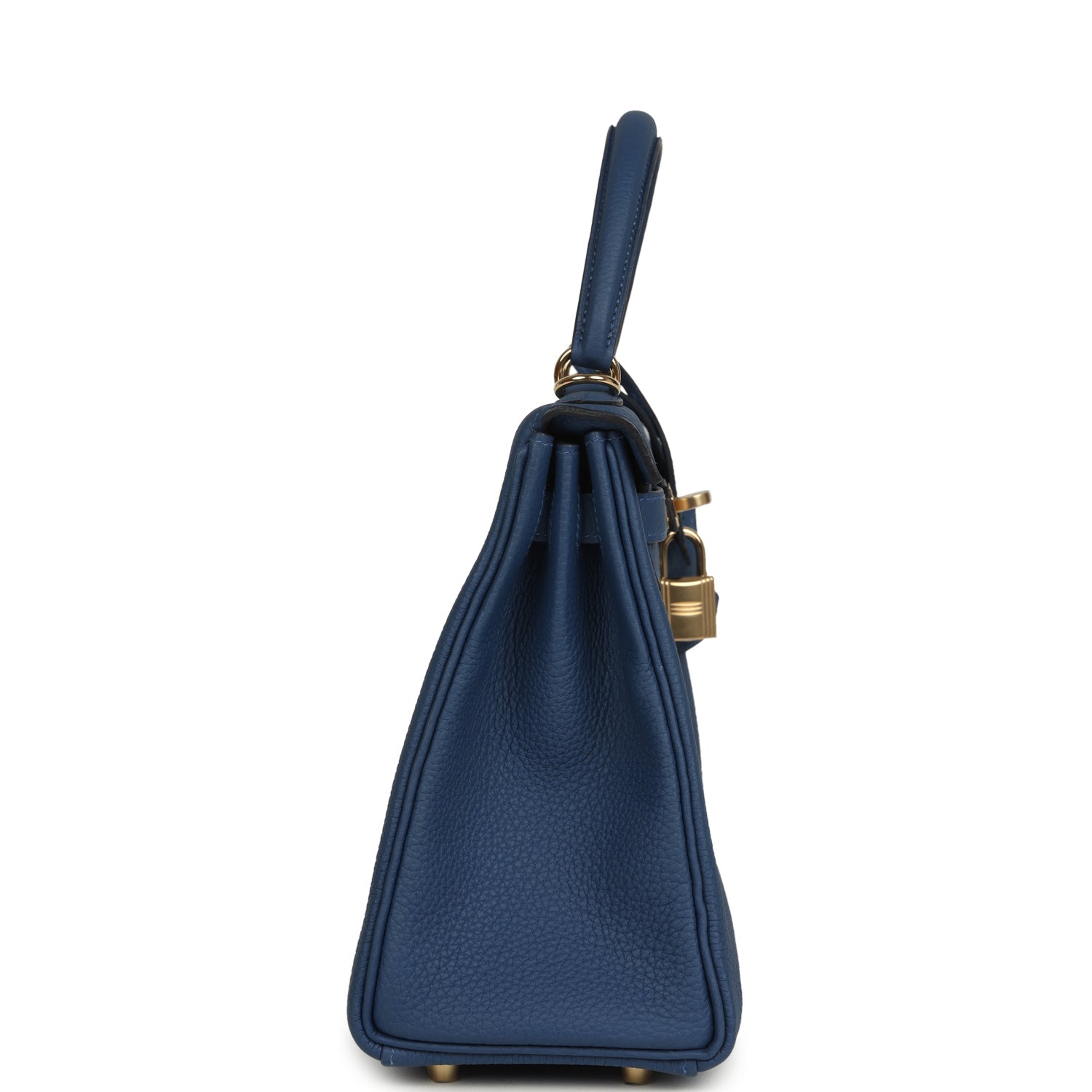 Hermes Kelly Retourne 25 Bleu Tie Togo Permabrass Hardware
