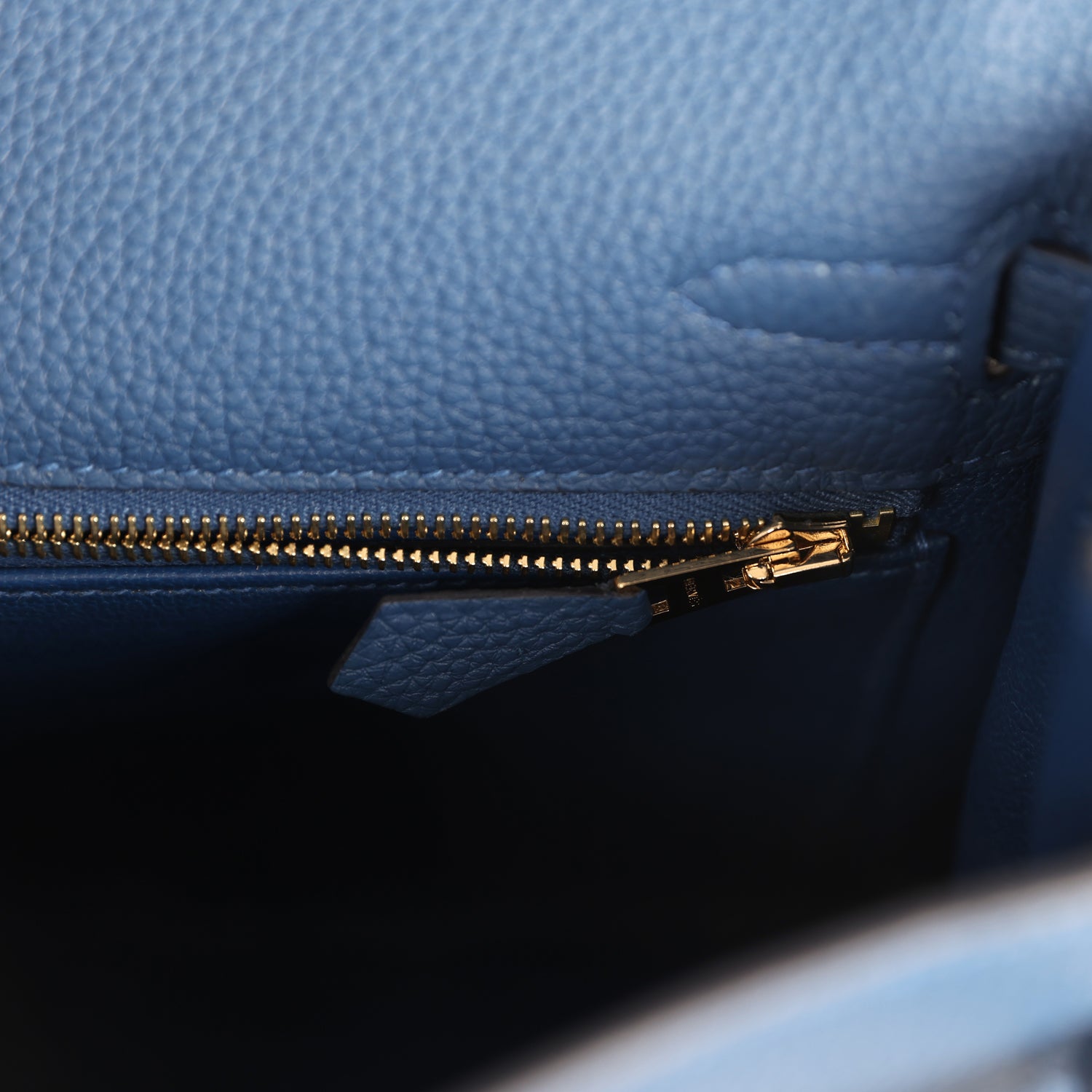 Hermes Kelly Retourne 25 Bleu Tie Togo Permabrass Hardware