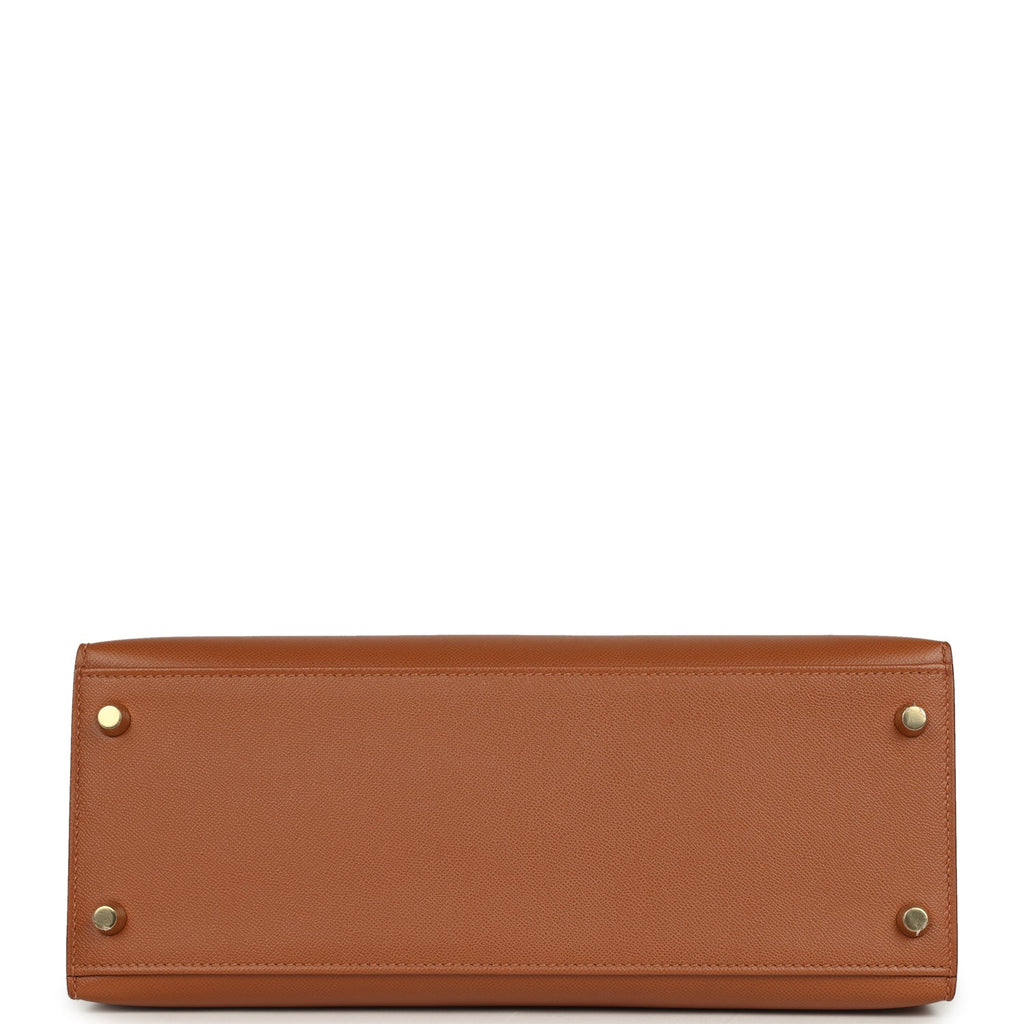 Hermes Kelly Sellier 28 Gold Madame and Miel Shiny Niloticus Crocodile Touch Gold Hardware