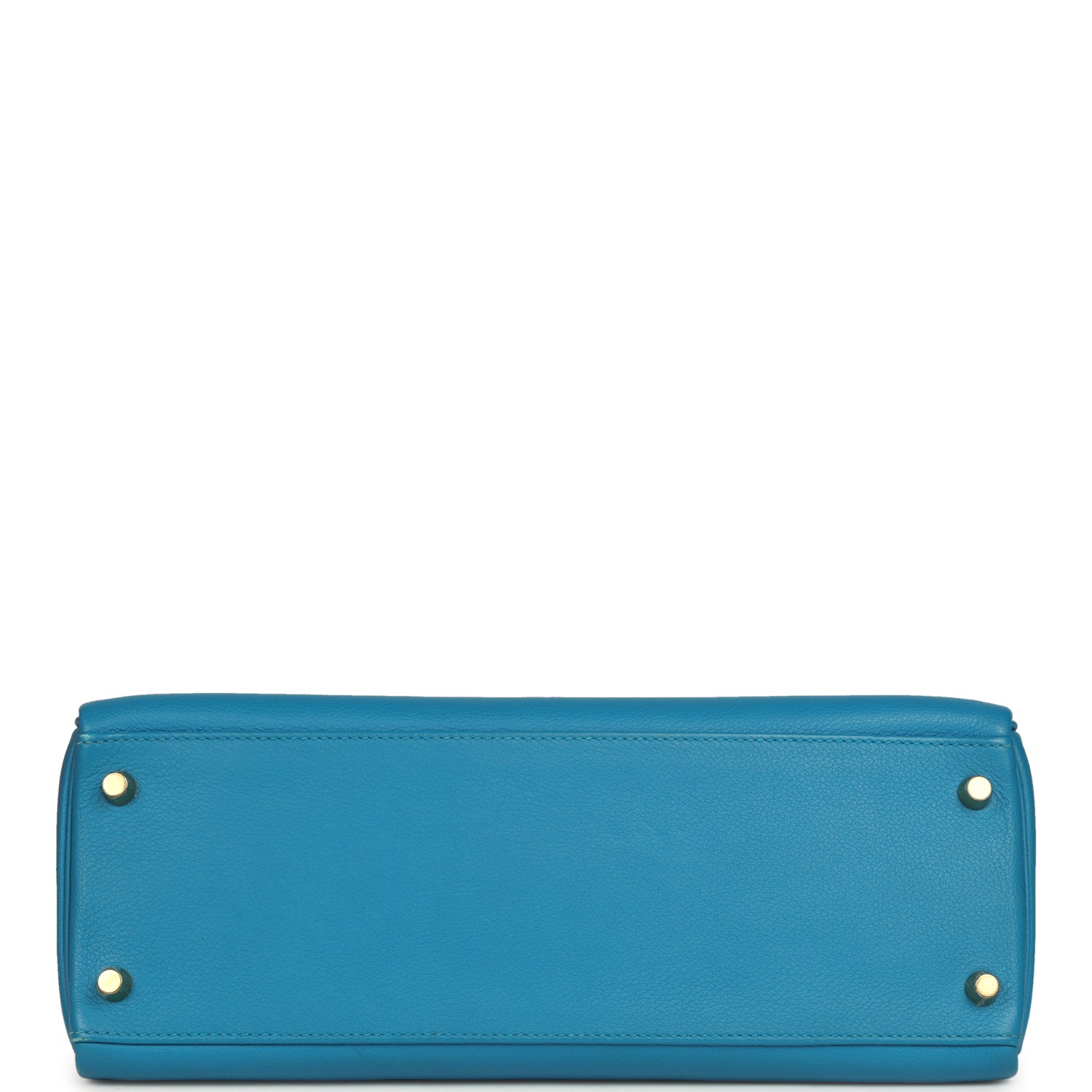Pre-owned Hermes Kelly Retourne 32 Bleu Zanzibar Evercolor Gold Hardware
