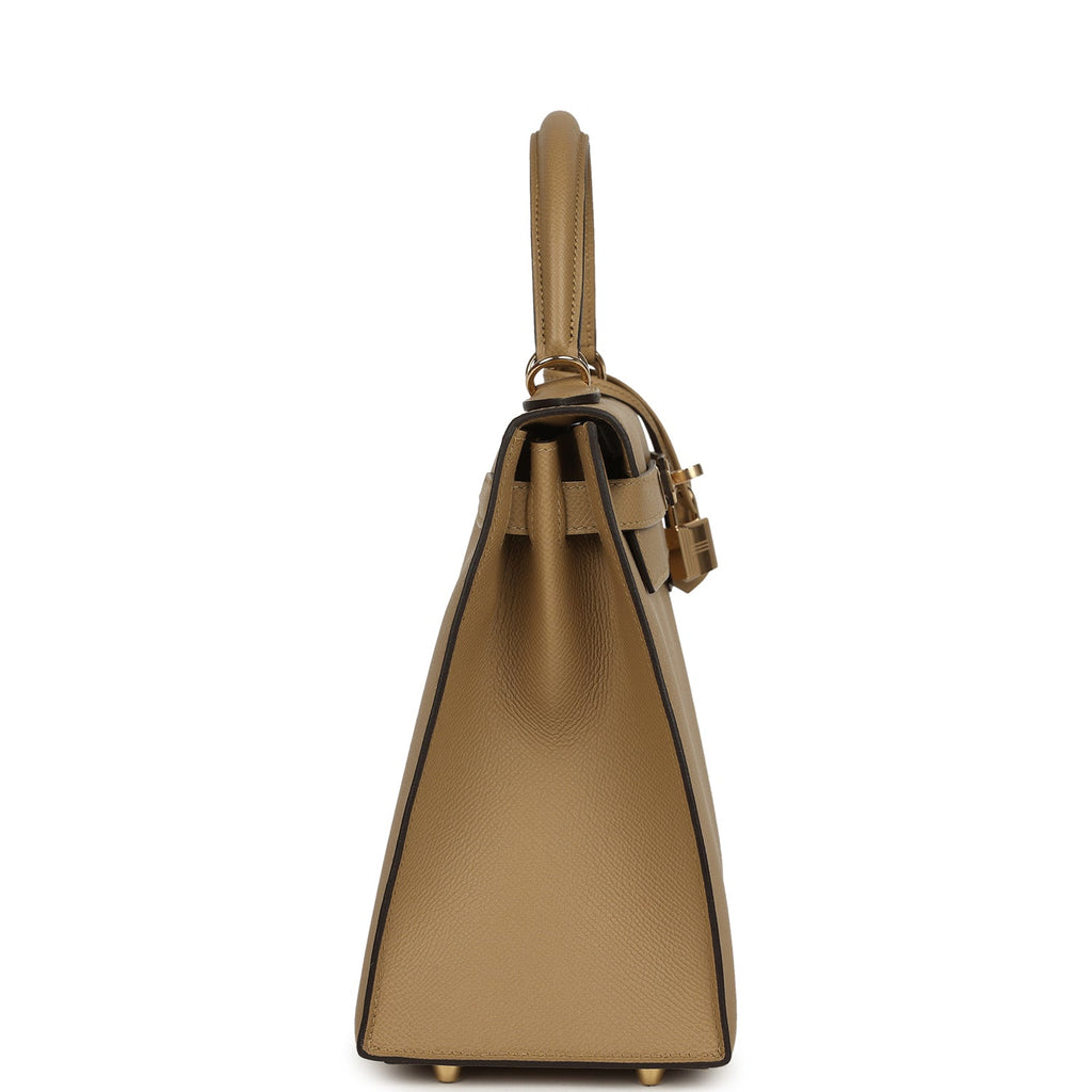 Hermes Kelly Sellier 28 Poussiere Epsom Permabrass Hardware