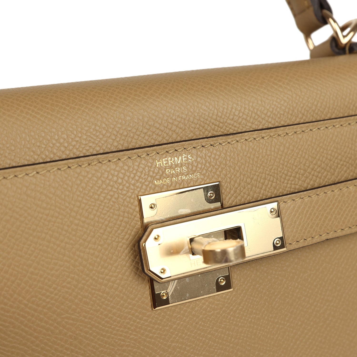 Hermes Kelly Sellier 28 Poussiere Epsom Permabrass Hardware