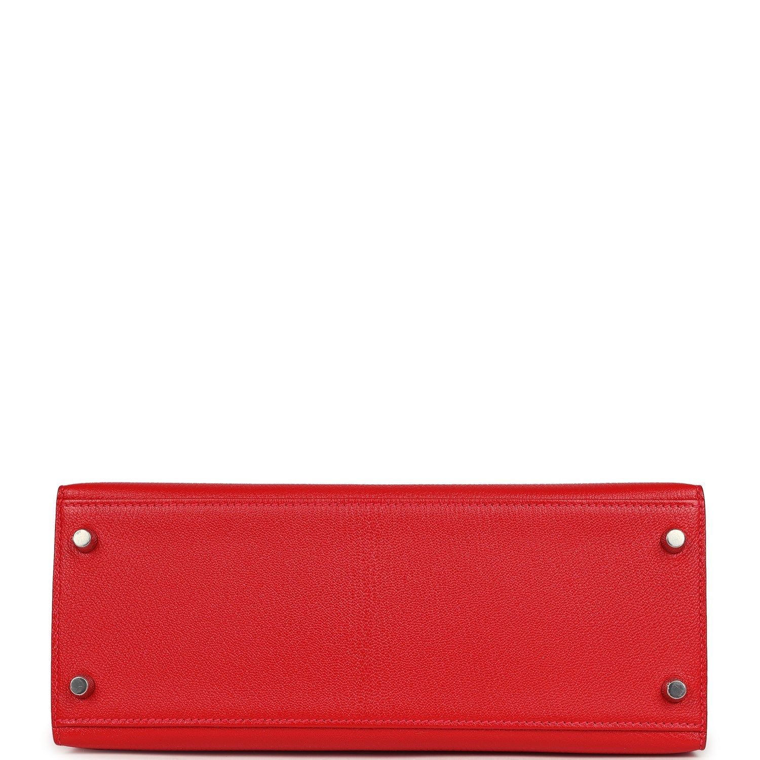 Hermes Special Order (HSS) Kelly Sellier 28 Rouge De Coeur Chevre Mysore Brushed Palladium Hardware