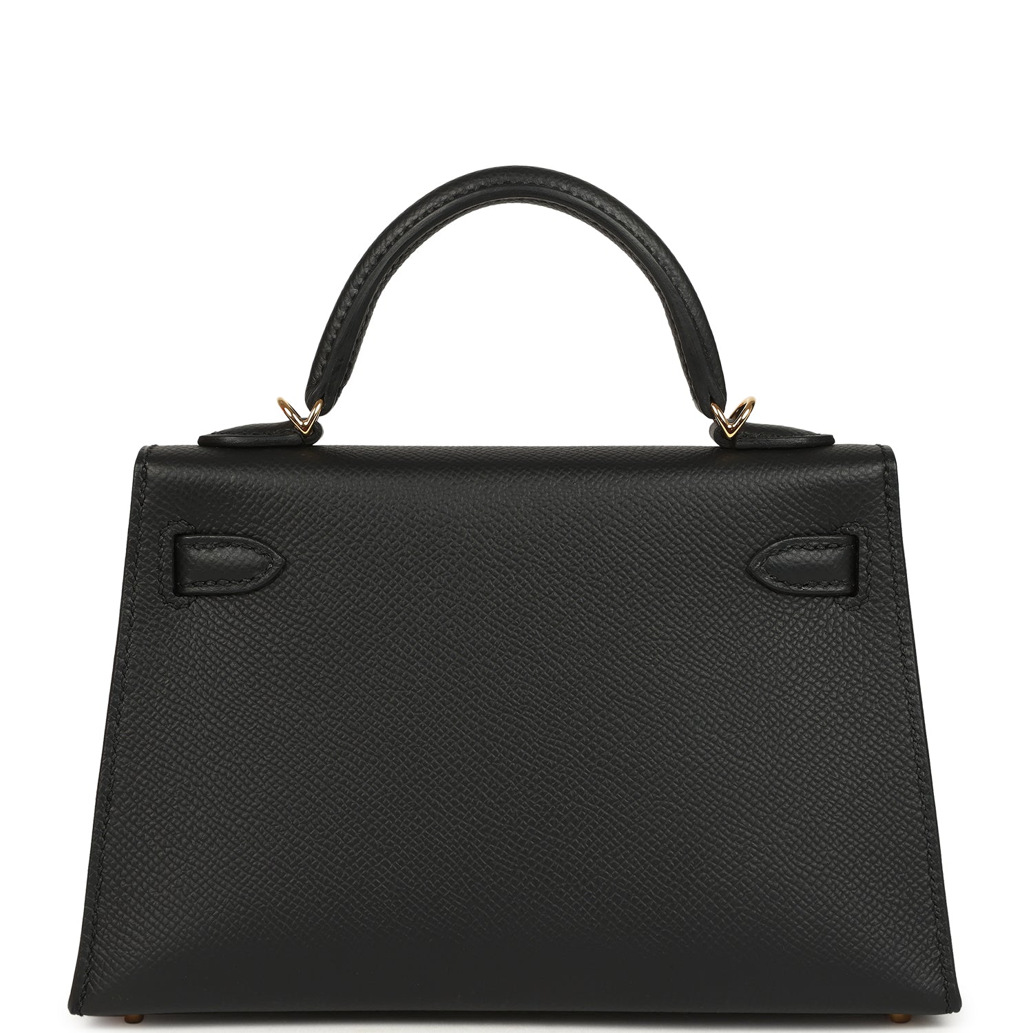 Hermes Kelly Sellier 20 Black Epsom Gold Hardware
