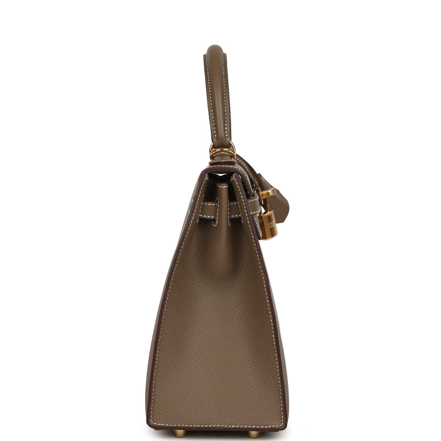 Hermes Kelly Sellier 25 Etoupe Epsom Gold Hardware