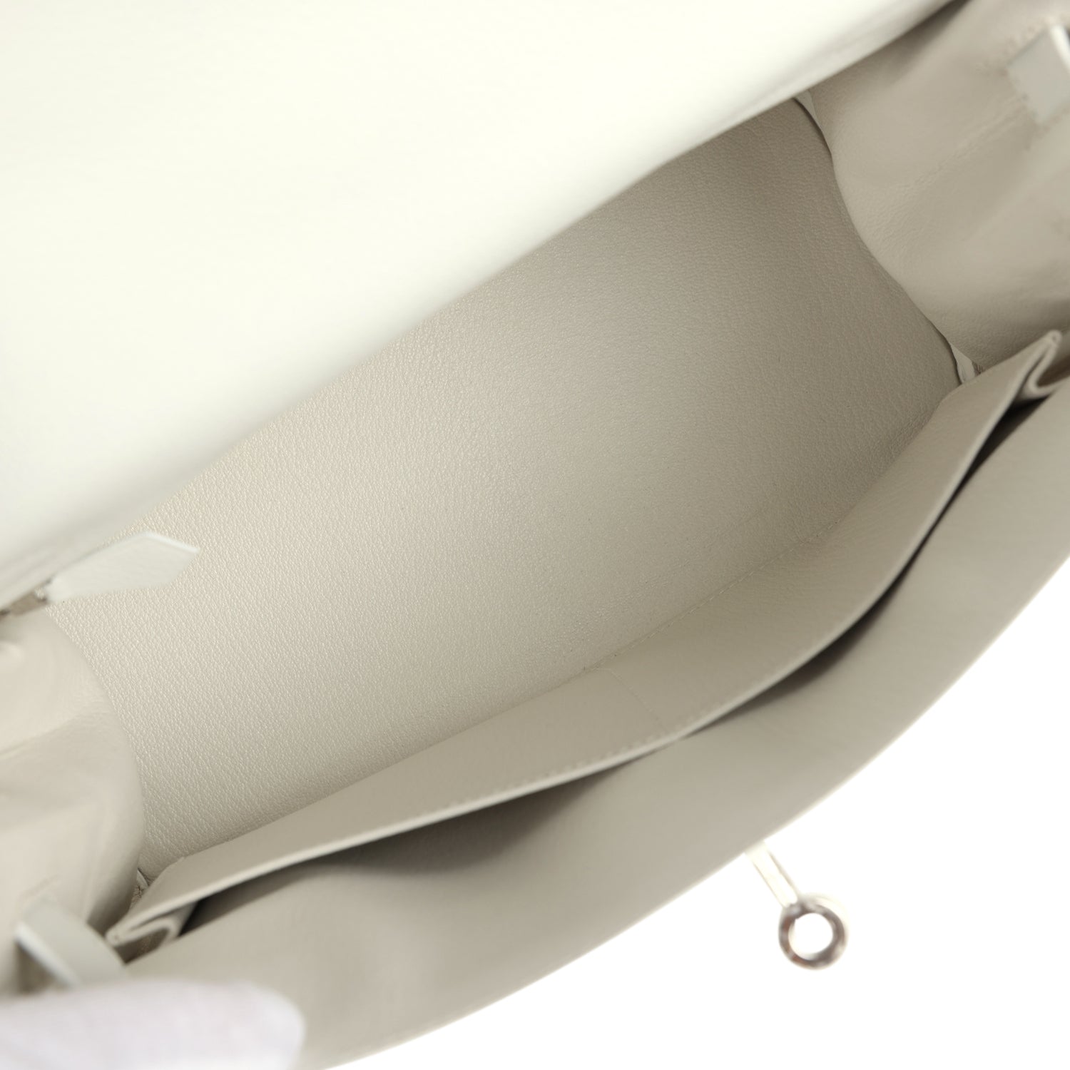 Hermes Kelly Retourne 28 New White Evercolor Palladium Hardware