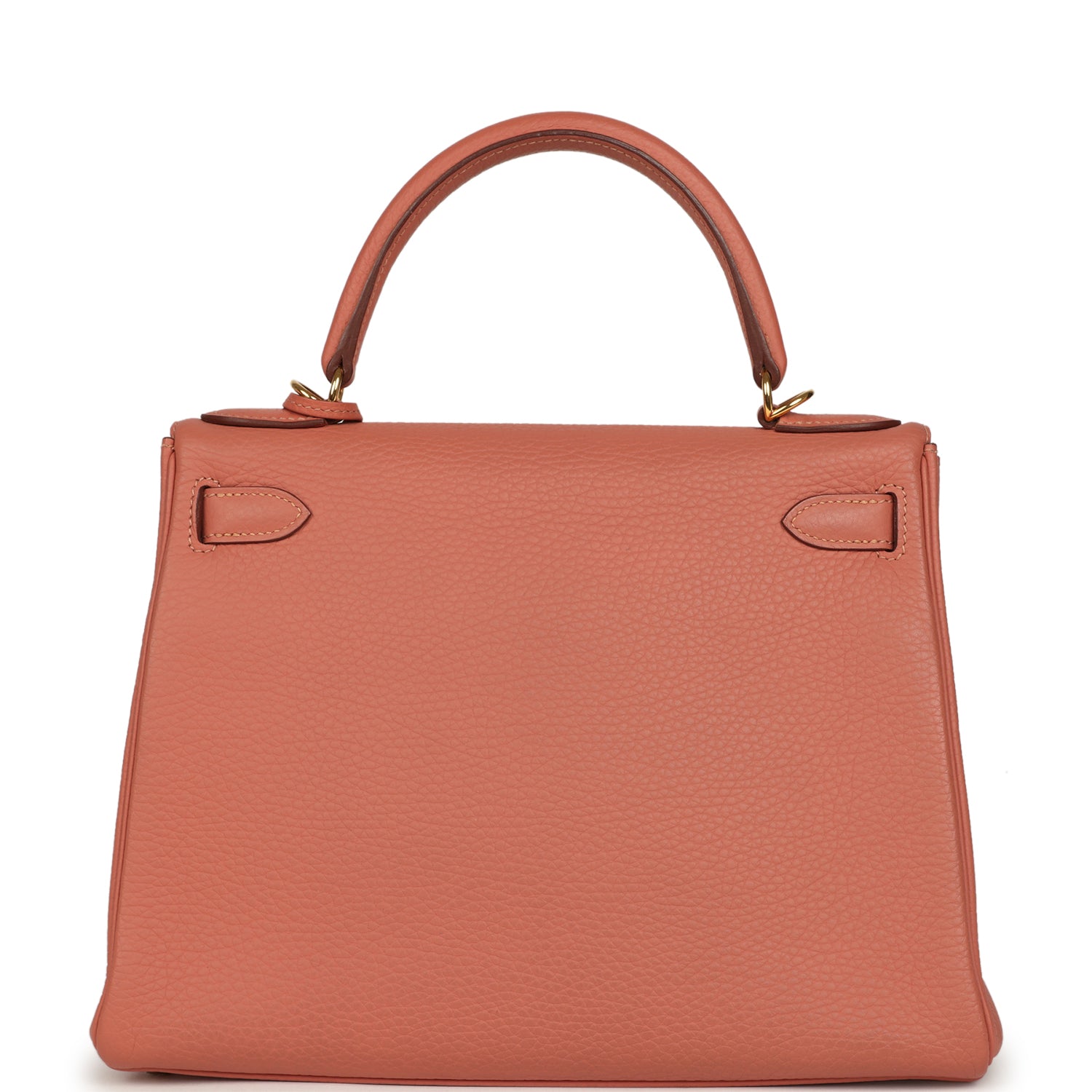 Pre-owned Hermes Kelly Retourne 28 Rosy Togo Gold Hardware