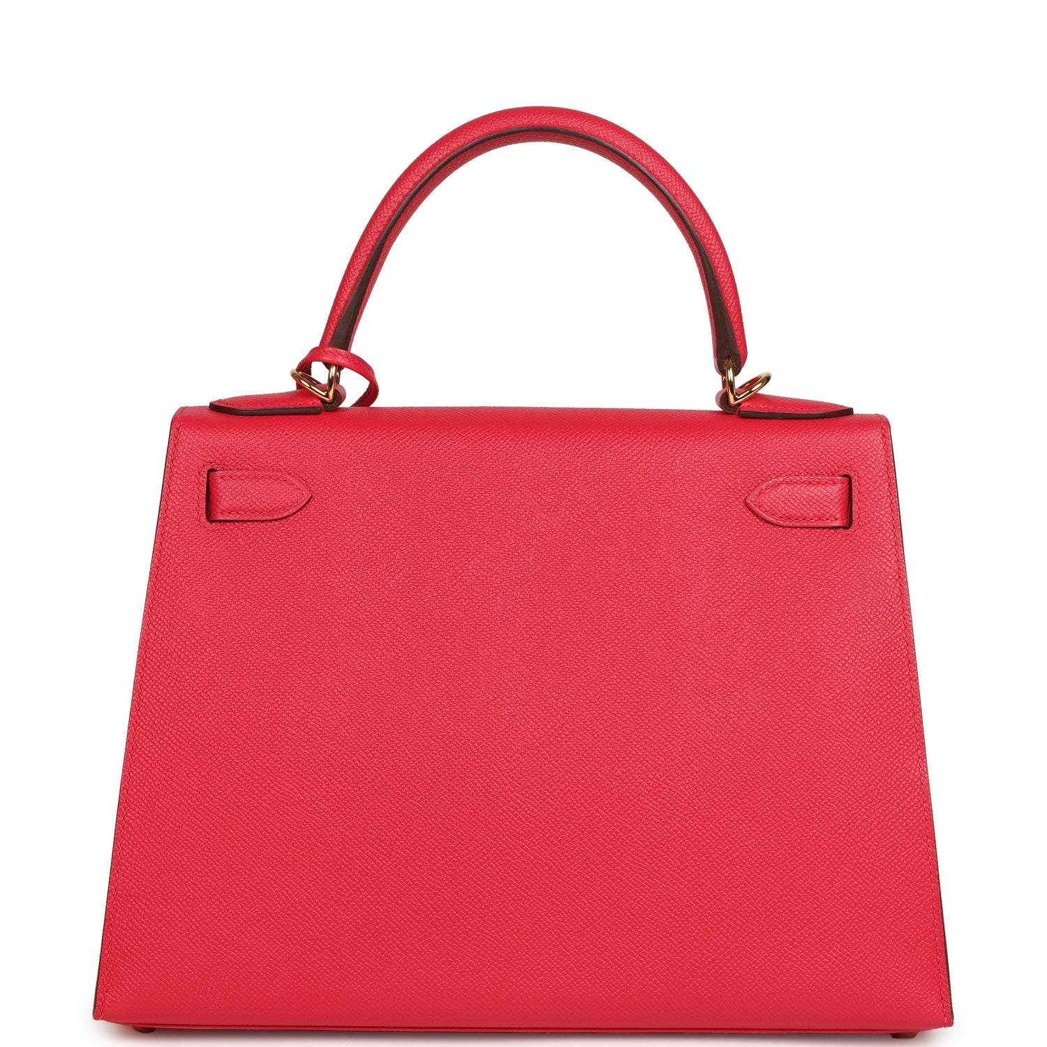 Pre-owned Hermes Kelly Sellier 28 Rose Extreme Epsom Gold Hardware