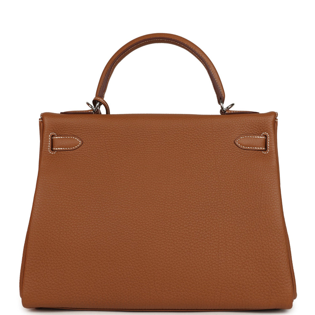 Hermes Kelly Retourne 32 Gold Togo Palladium Hardware