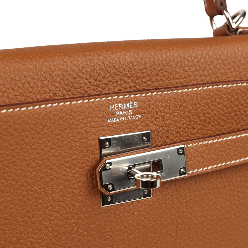 Hermes Kelly Retourne 32 Gold Togo Palladium Hardware