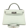 Hermes Kelly Sellier 20 Vert PepperNew Matte Alligator Palladium Hardware