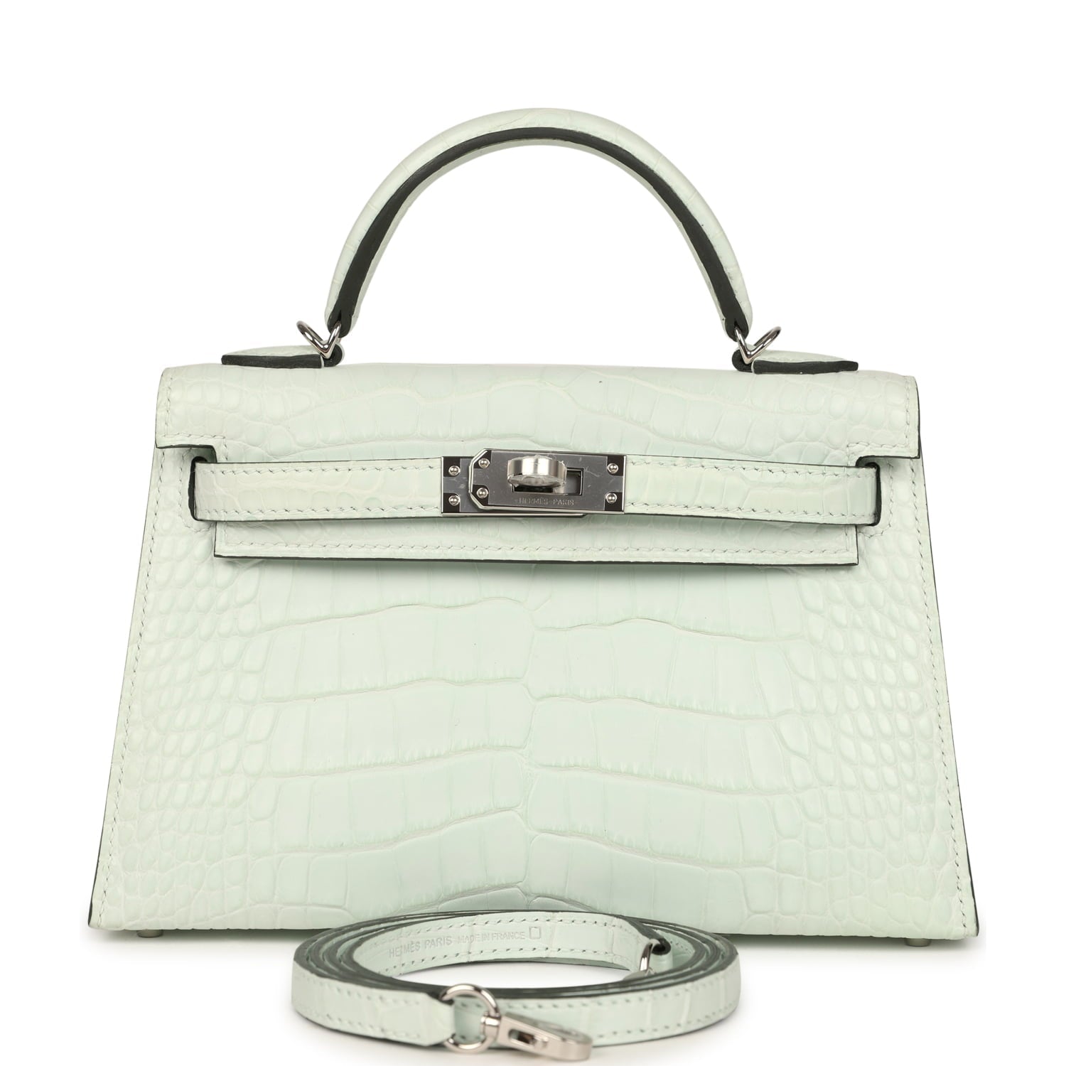Hermes Kelly Sellier 20 Vert PepperNew Matte Alligator Palladium Hardware
