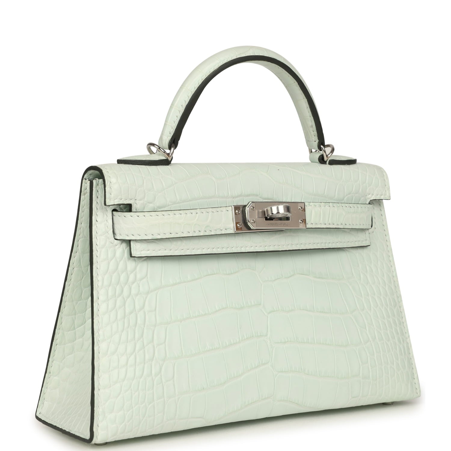 Hermes Kelly Sellier 20 Vert PepperNew Matte Alligator Palladium Hardware