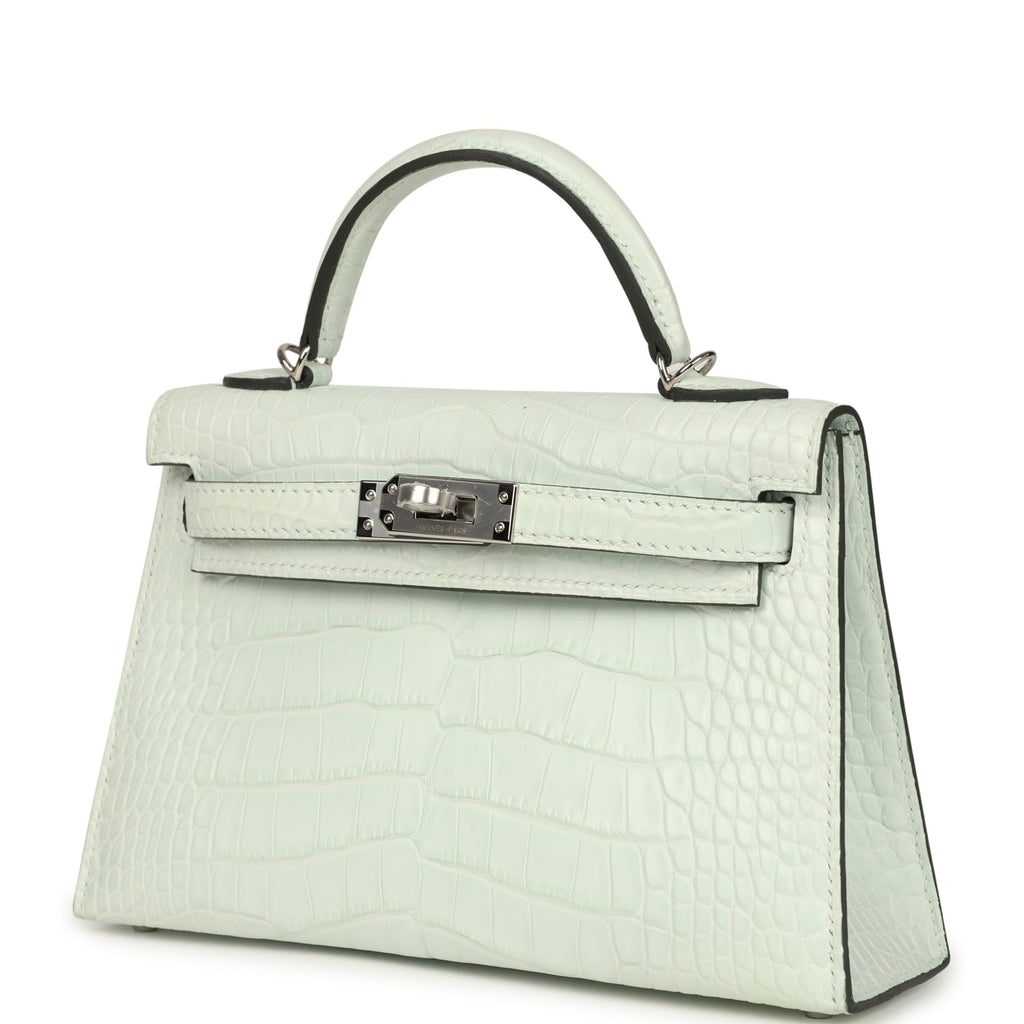 Hermes Kelly Sellier 20 Vert PepperNew Matte Alligator Palladium Hardware