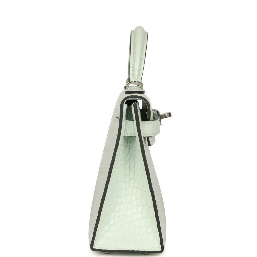 Hermes Kelly Sellier 20 Vert PepperNew Matte Alligator Palladium Hardware
