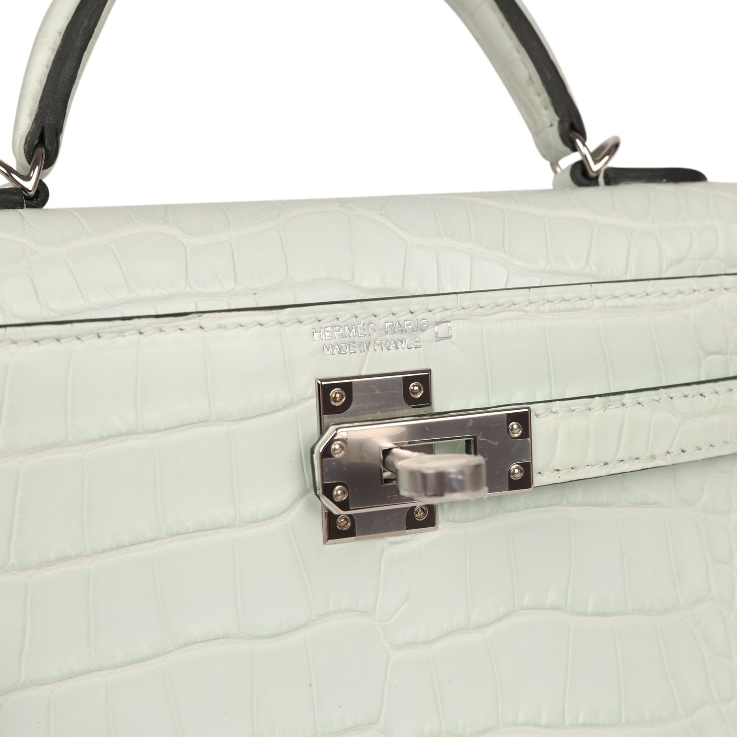 Hermes Kelly Sellier 20 Vert PepperNew Matte Alligator Palladium Hardware