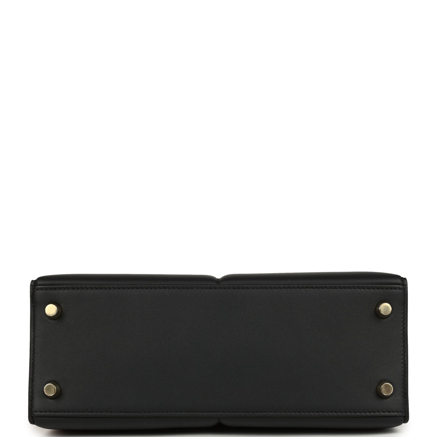 Hermes Padded Kelly Sellier 25 Black Swift Gold Hardware