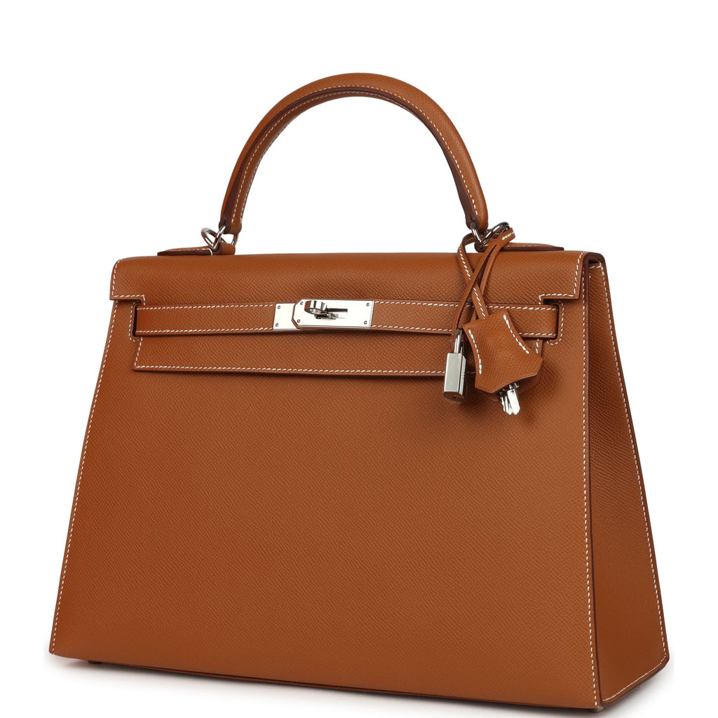 Hermes Kelly Sellier 32 Gold Epsom Palladium Hardware