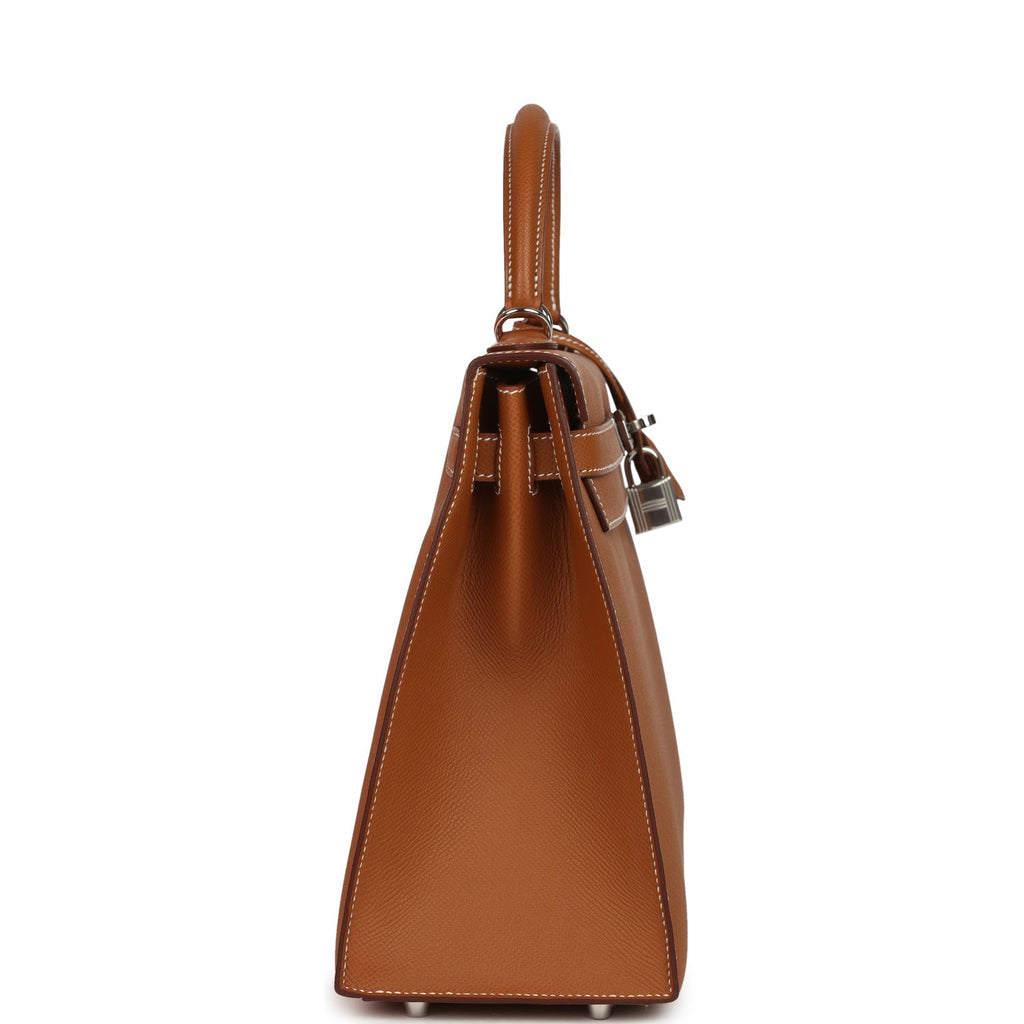 Hermes Kelly Sellier 32 Gold Epsom Palladium Hardware