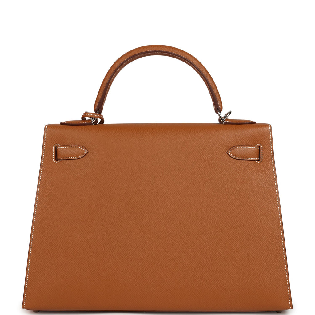 Hermes Kelly Sellier 32 Gold Epsom Palladium Hardware