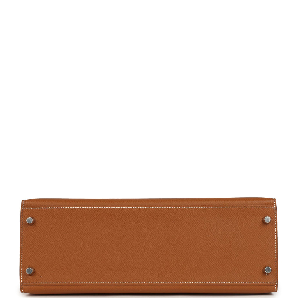 Hermes Kelly Sellier 32 Gold Epsom Palladium Hardware