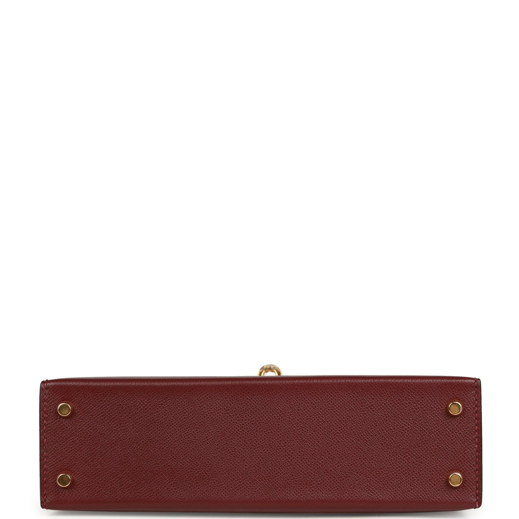 Hermes Kelly Sellier 20 Rouge H Madame Gold Hardware