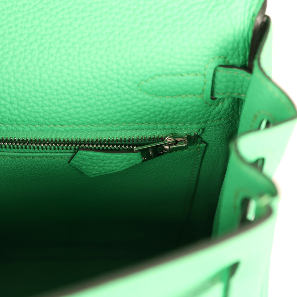 Hermes Kelly Retourne 25 Vert Comics Togo Palladium Hardware