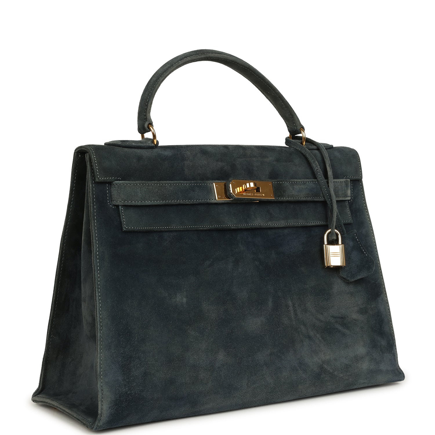 New Hermes Kelly Sellier 32 Bleu Indigo Doblis Gold Hardware