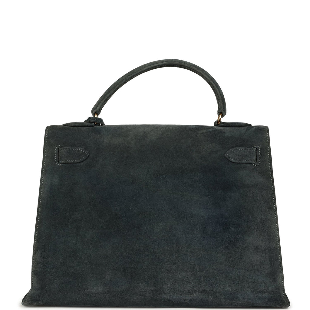 New Hermes Kelly Sellier 32 Bleu Indigo Doblis Gold Hardware