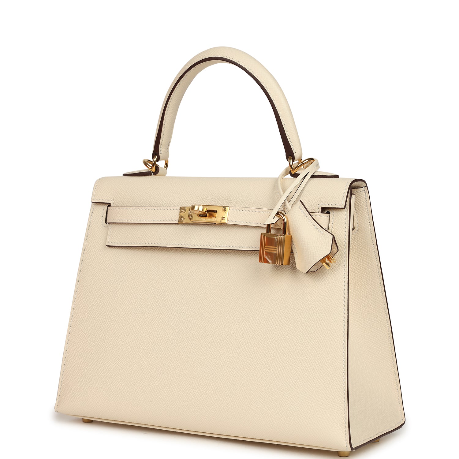 Hermes Kelly Sellier 25 Nata Epsom Gold Hardware