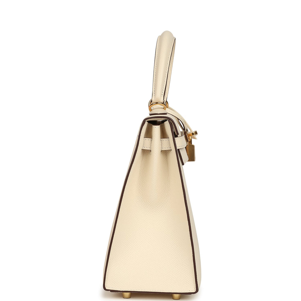Hermes Kelly Sellier 25 Nata Epsom Gold Hardware