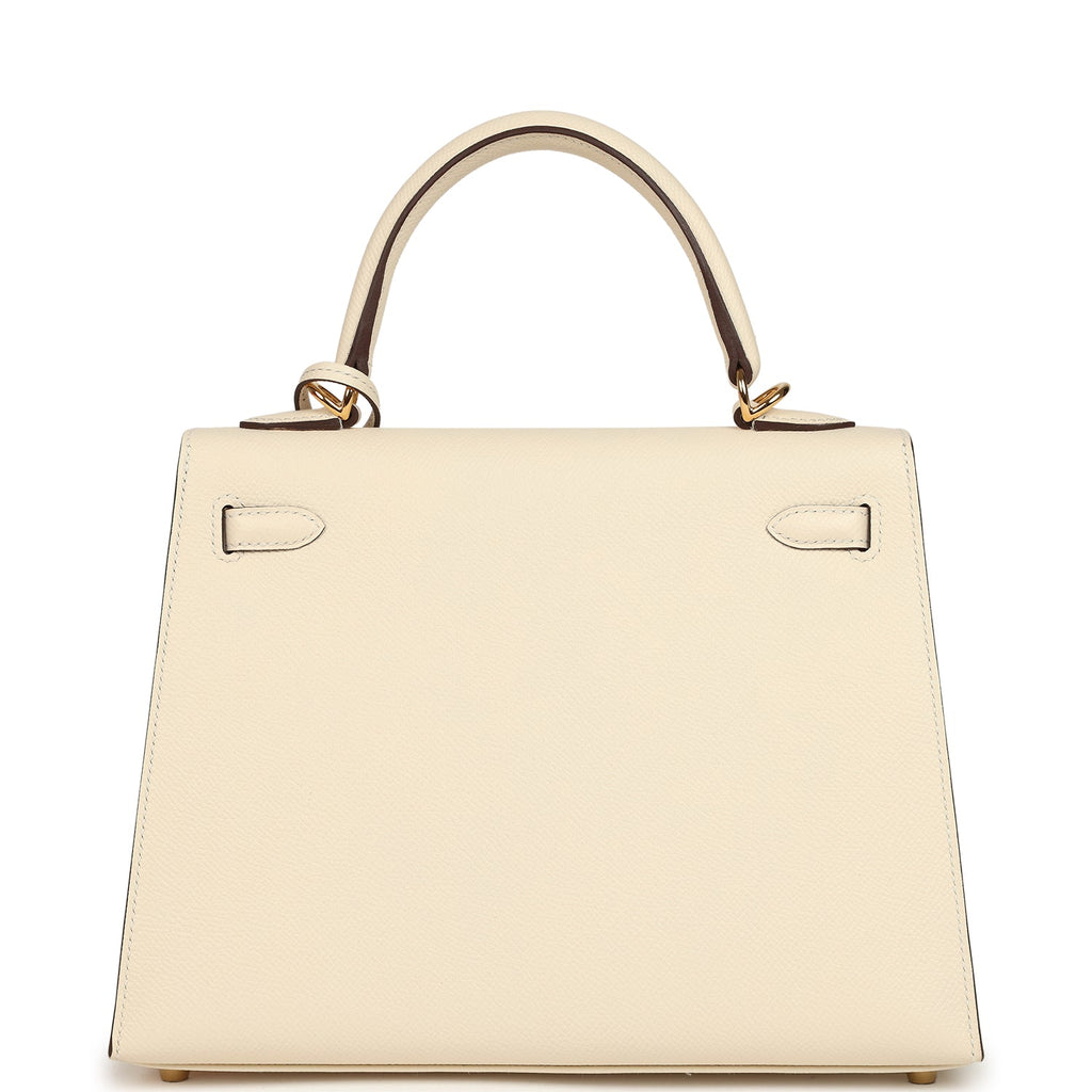 Hermes Kelly Sellier 25 Nata Epsom Gold Hardware