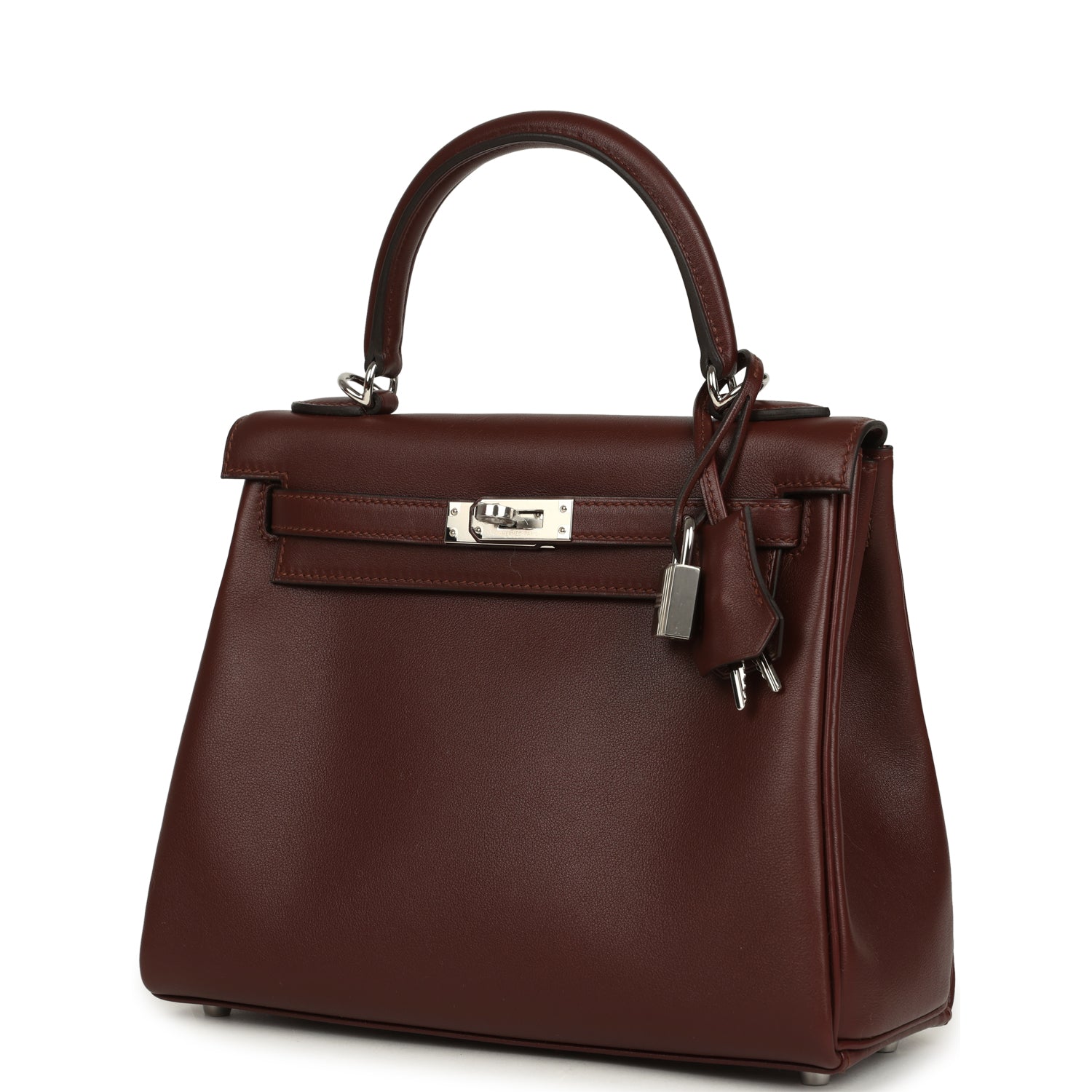 Hermes Kelly Retourne 25 Terre Cheri Palladium Hardware