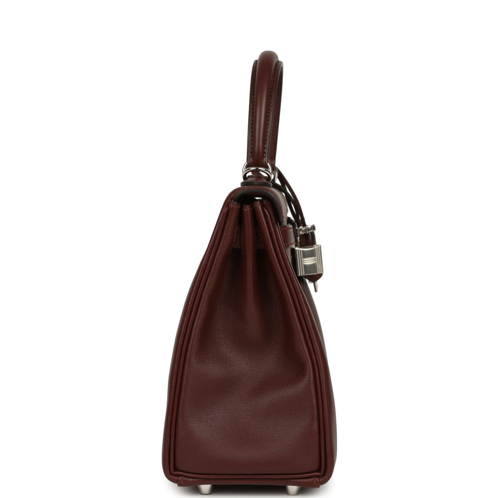 Hermes Kelly Retourne 25 Terre Cheri Palladium Hardware