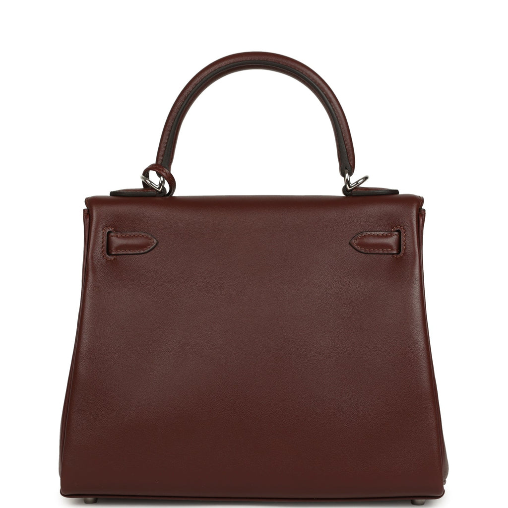 Hermes Kelly Retourne 25 Terre Cheri Palladium Hardware