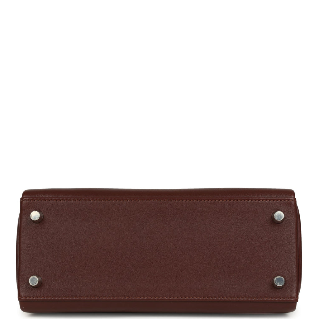 Hermes Kelly Retourne 25 Terre Cheri Palladium Hardware