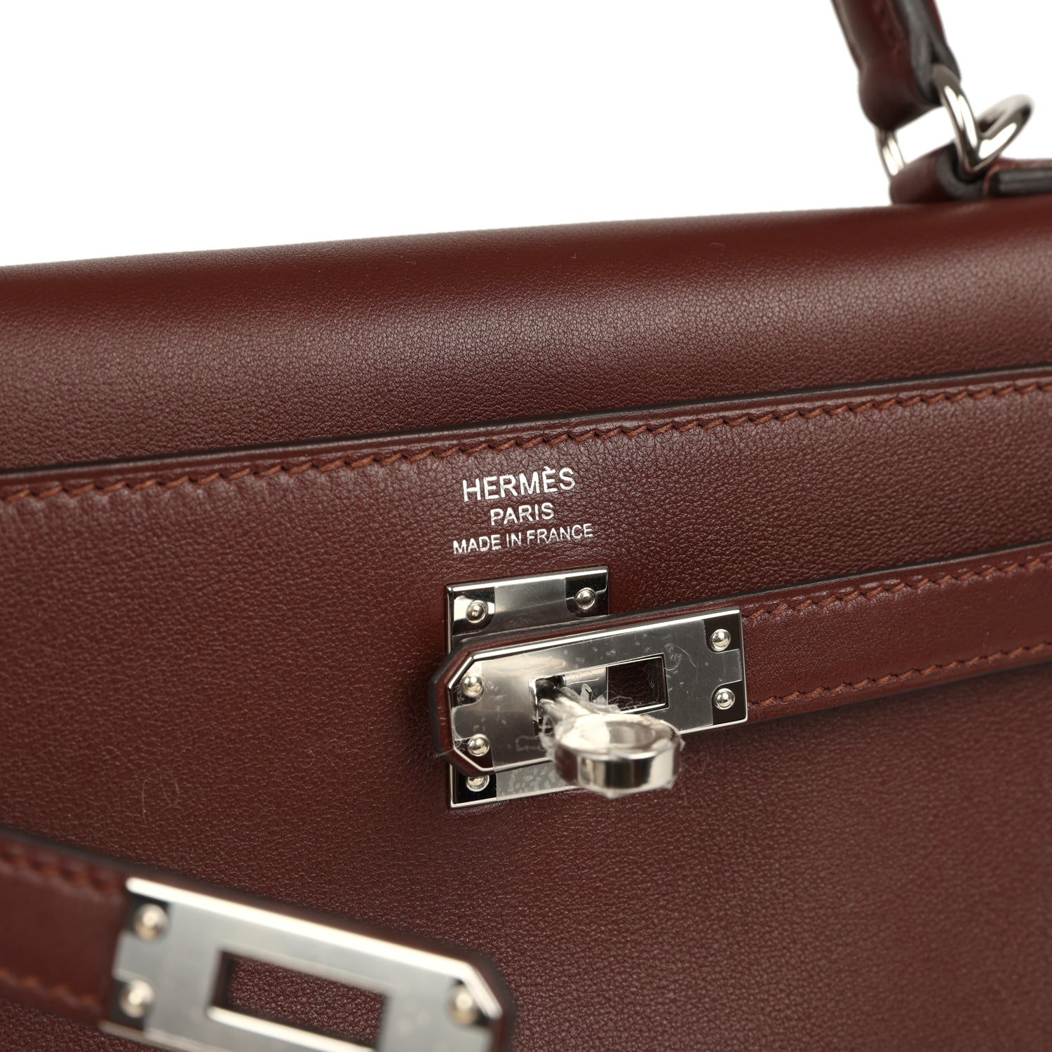 Hermes Kelly Retourne 25 Terre Cheri Palladium Hardware