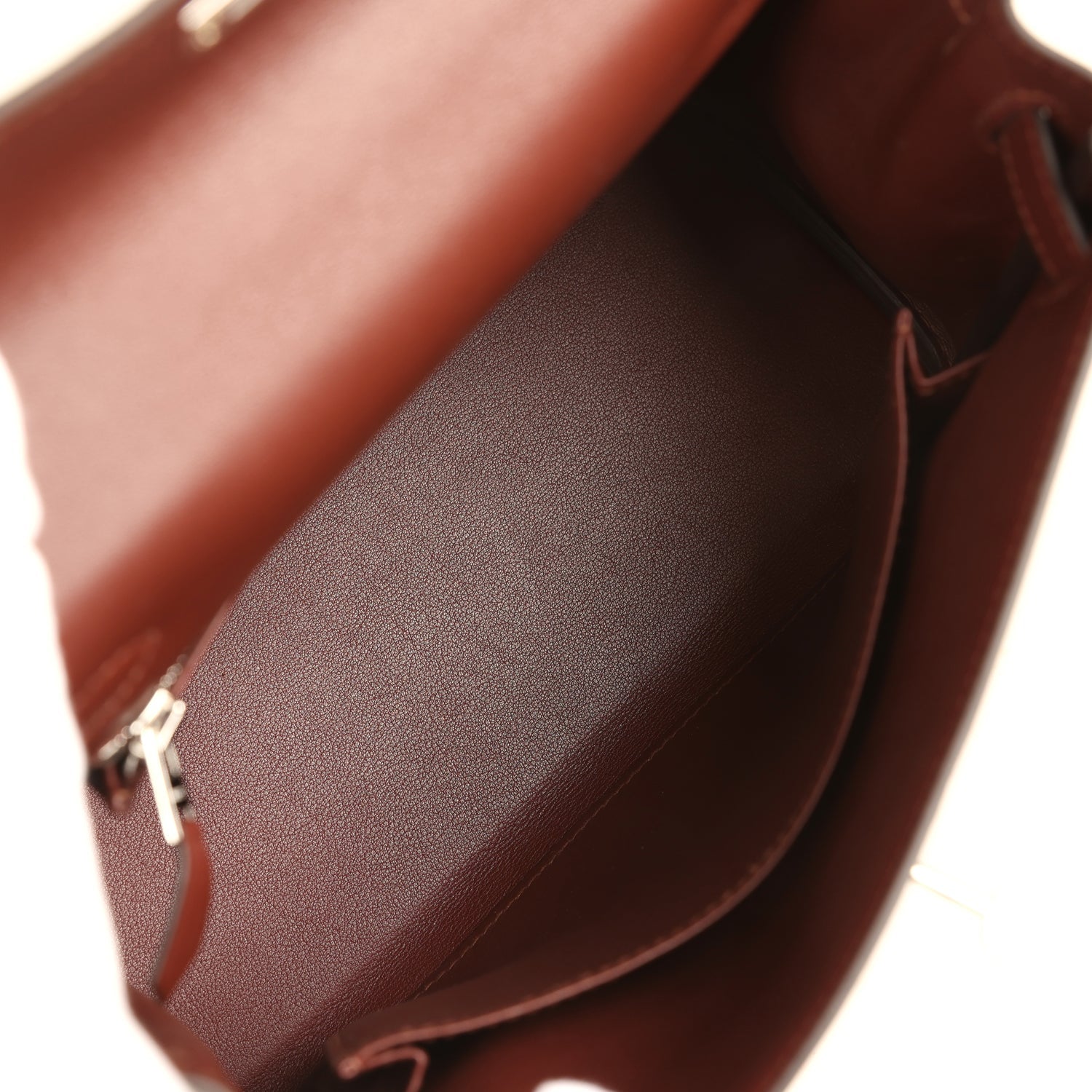 Hermes Kelly Retourne 25 Terre Cheri Palladium Hardware