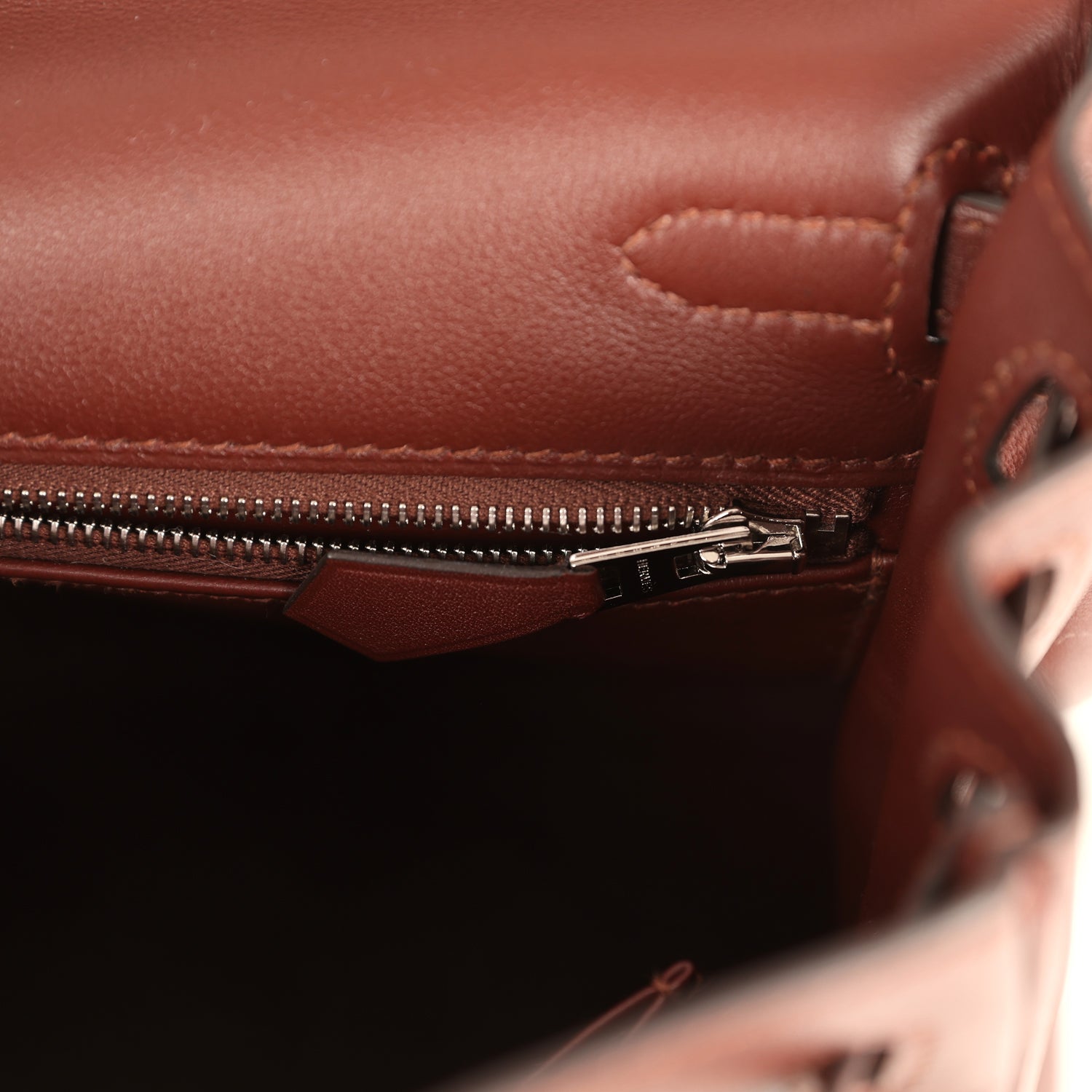 Hermes Kelly Retourne 25 Terre Cheri Palladium Hardware