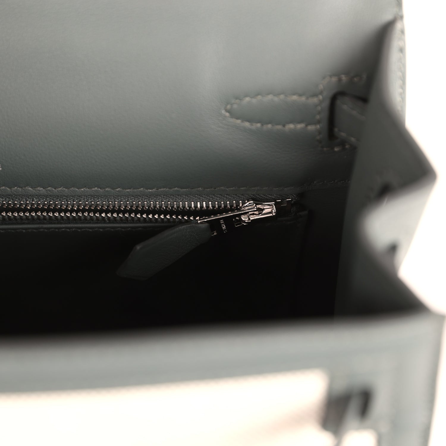 Hermes Kelly Sellier 25 Vert Mangrove and Ecru & Vert Amande Toile H Canvas Palladium Hardware