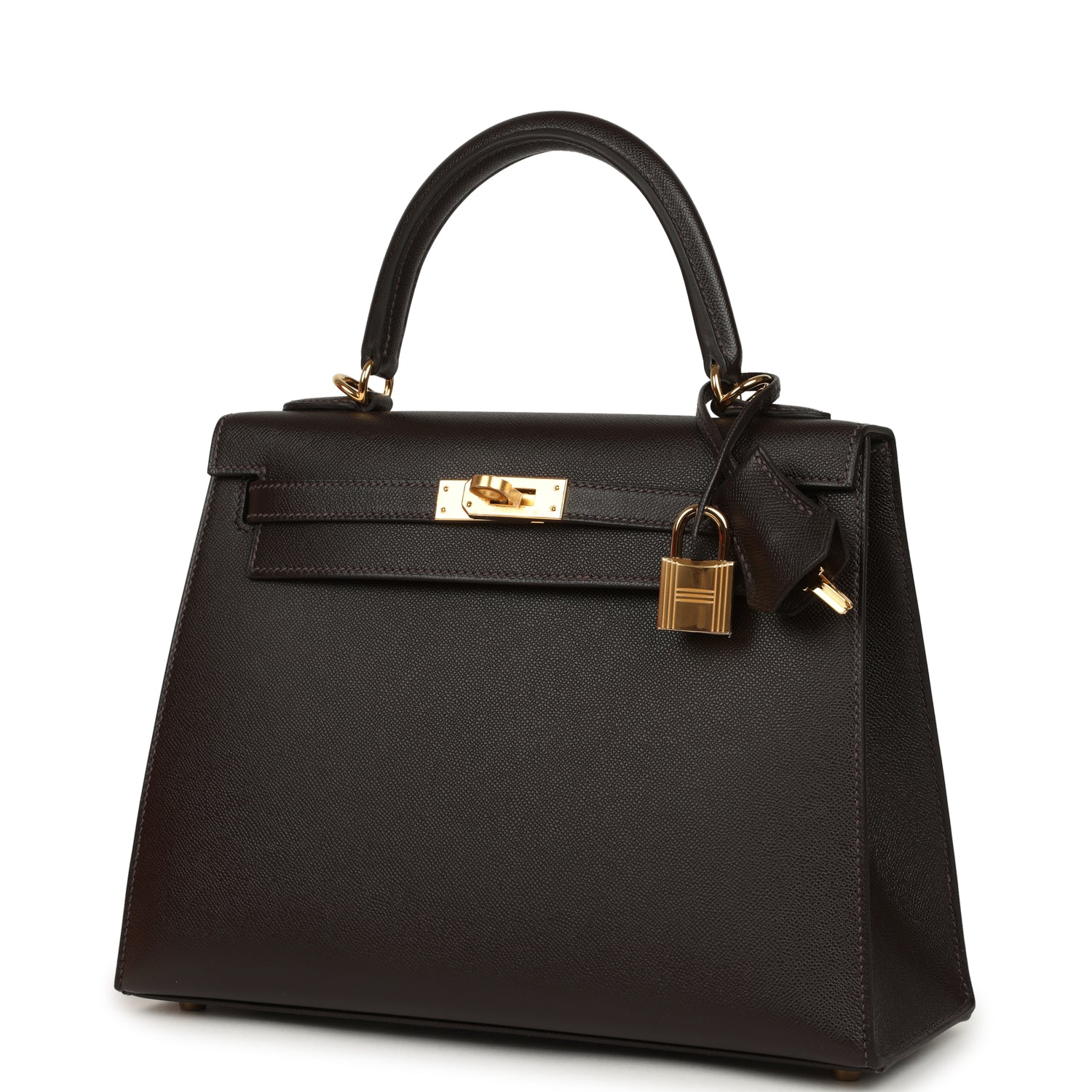 Hermes Kelly Sellier 25 Bai Brun Madame Gold Hardware