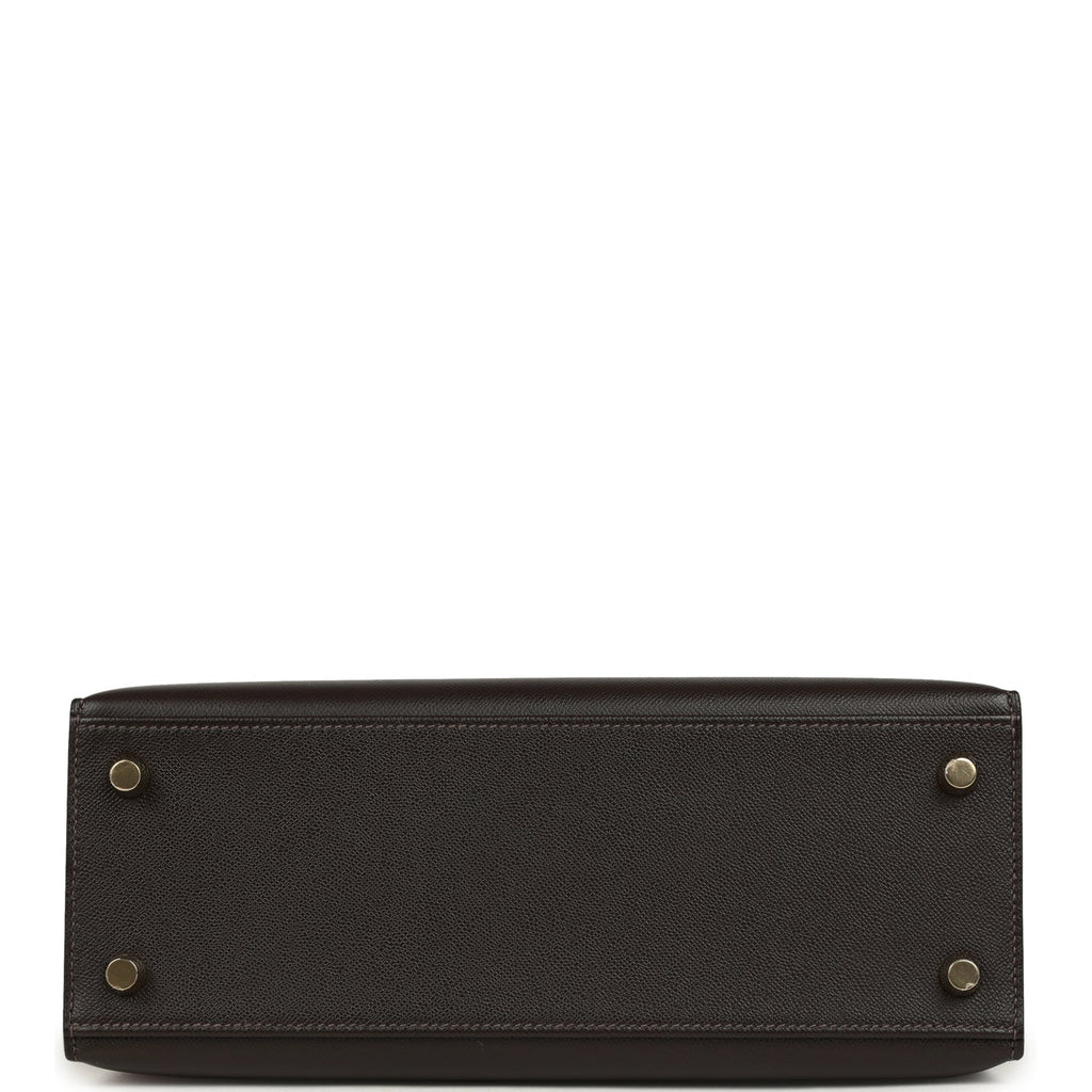 Hermes Kelly Sellier 25 Bai Brun Madame Gold Hardware